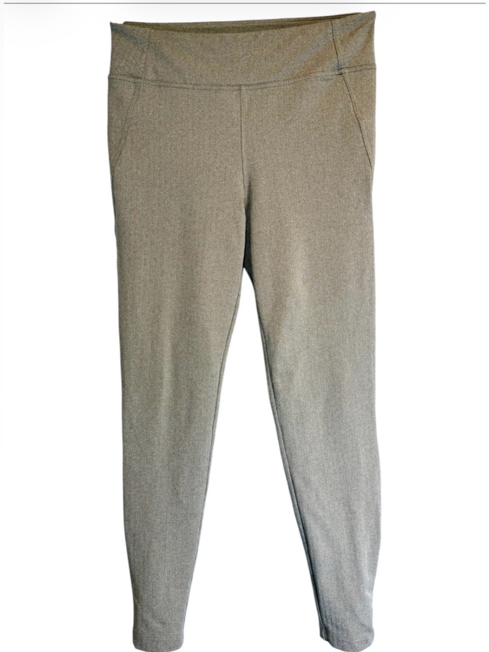 Athleta Size M Greige Herringbone Delancey Skyline Tight Zip Cuff 824993